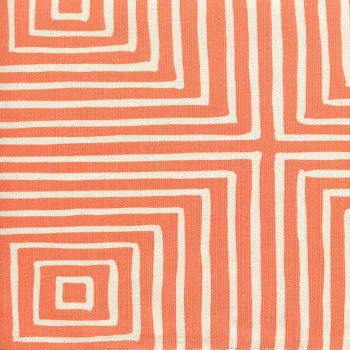 China Seas Ziggurat Reverse Large Scale Orange Fabric 8055-04