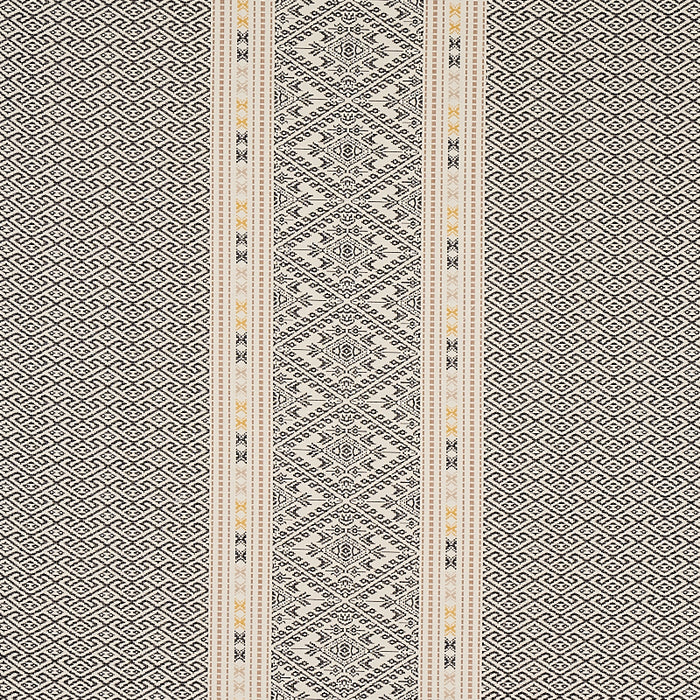 Schumacher Ruiz Jacquard Black Fabric 80610