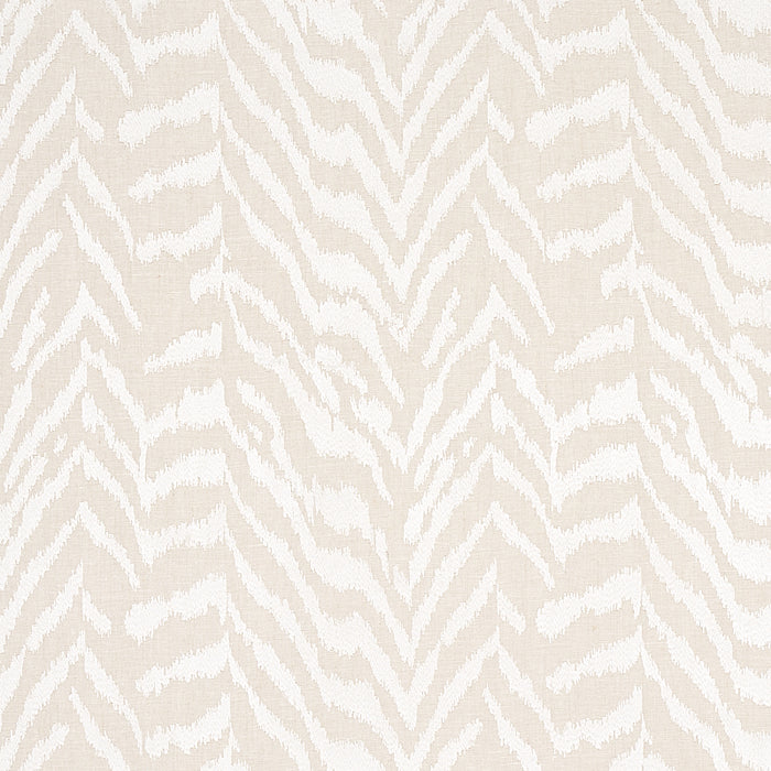 Schumacher Quincy Embroidery On Linen White Fabric 80670
