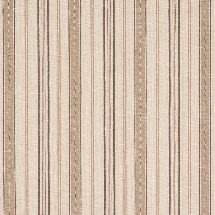 Schumacher Lightfoot Stripe Coffee Fabric 81441