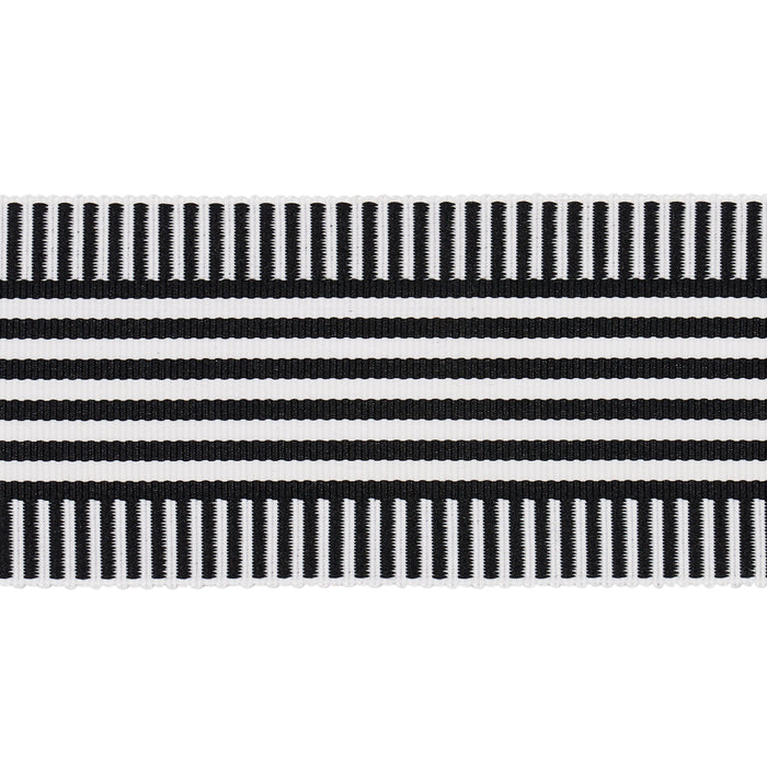 Schumacher Keket Stripe Tape Black Trim Sample 81692
