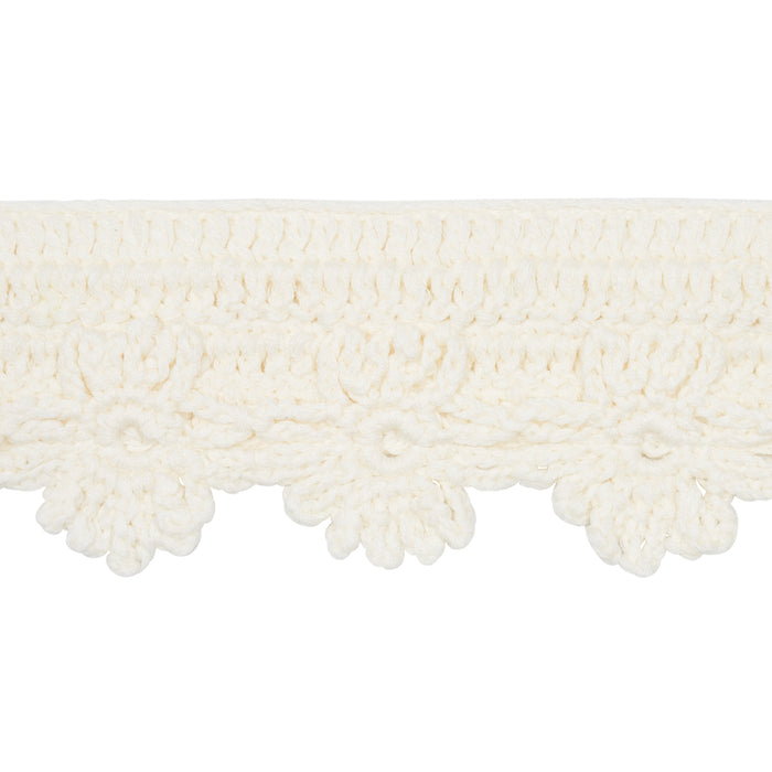 Schumacher Evelyne Crochet Trim Ivory Trim 81700