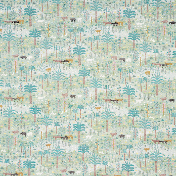 Schumacher Las Colinas Scenic Tapestry Green Fabric Sample 81960
