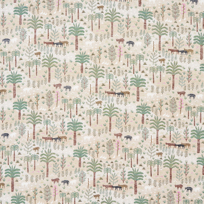 Schumacher Las Colinas Scenic Tapestry Natural Fabric Sample 81962