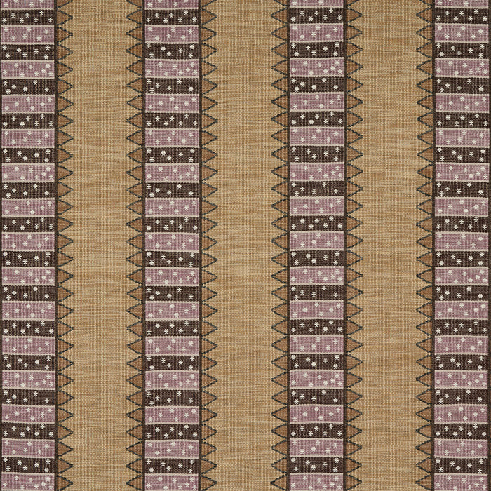 Schumacher Noor Kilim Stripe Aubergine Fabric Sample 81981