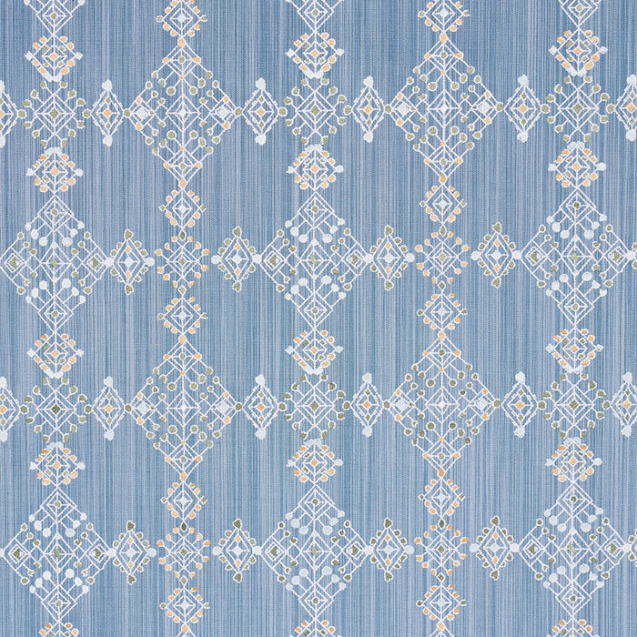 Schumacher Kalindi Embroidery Denim Fabric 82080