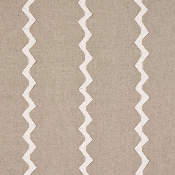 Schumacher Lazare Applique Ivory On Natural Fabric 82220