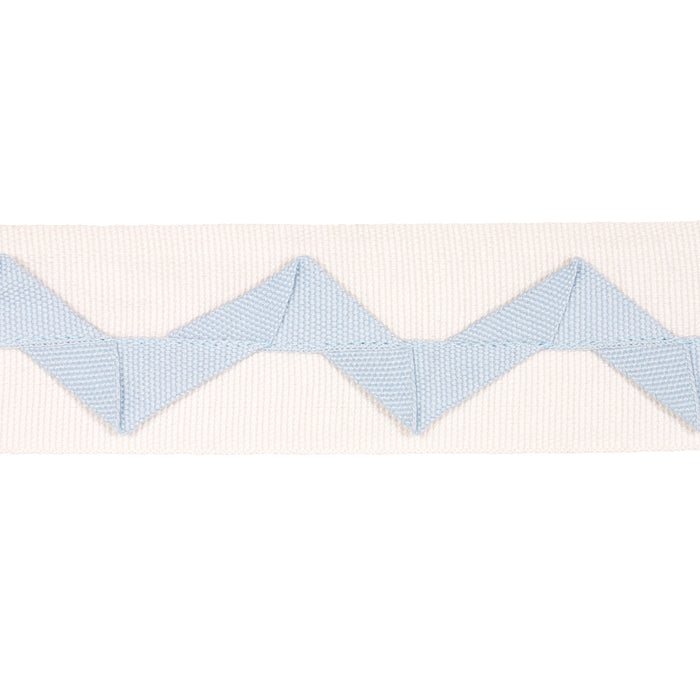 Schumacher Lazare Applique Tape Sky On Ivory Trim 82240