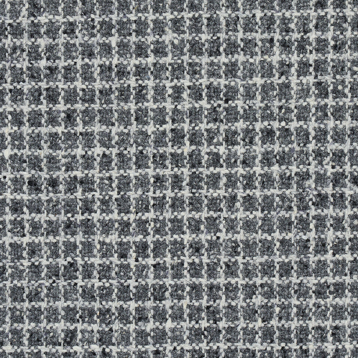 Schumacher Hudson Wool Check Grey Fabric Sample 82352
