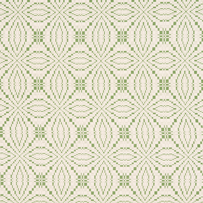 Schumacher Francestown Coverlet Leaf Fabric 82910