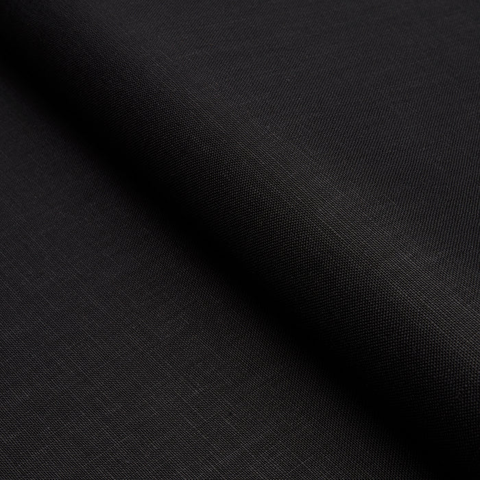 Schumacher Middleton Linen Black Fabric 83041