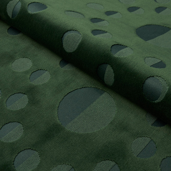 Schumacher Moon Phase Velvet Green Fabric 83190