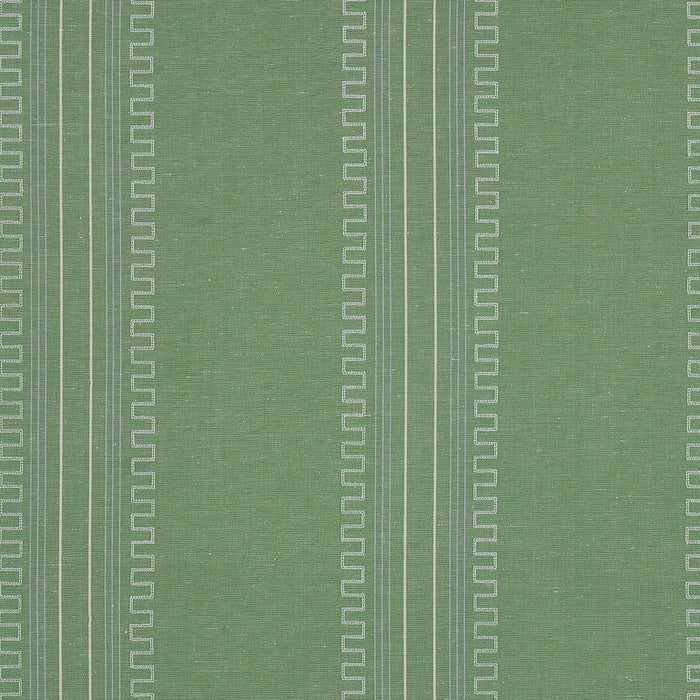 Schumacher Greco Stripe Green Fabric 83232