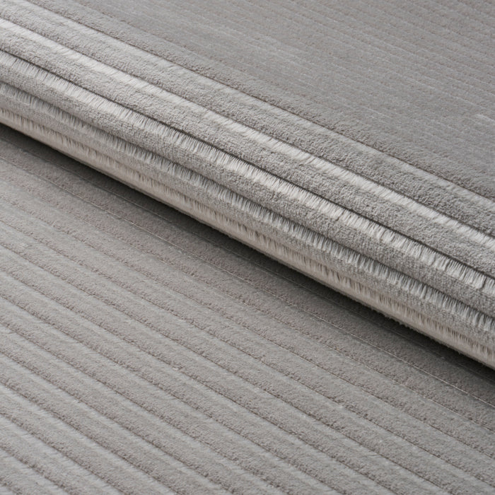 Schumacher Petite Channeled Velvet Otter Grey Fabric 83302