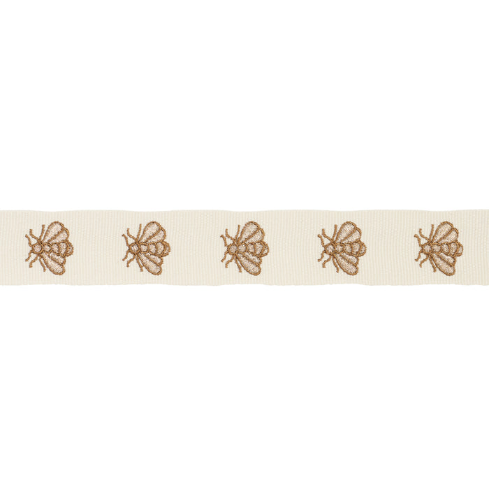 Schumacher Hubert's Bees Tape Ivory & Gold Trim 83532