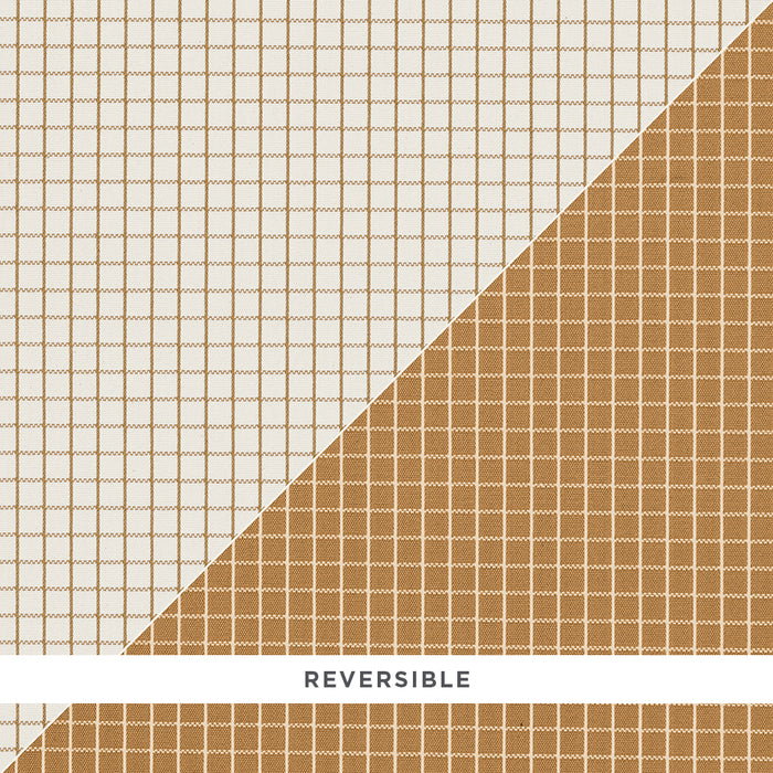 Schumacher Georgie Reversible Check Neutral Fabric 83692