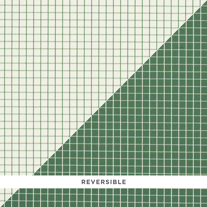 Schumacher Georgie Reversible Check Emerald Fabric 83693