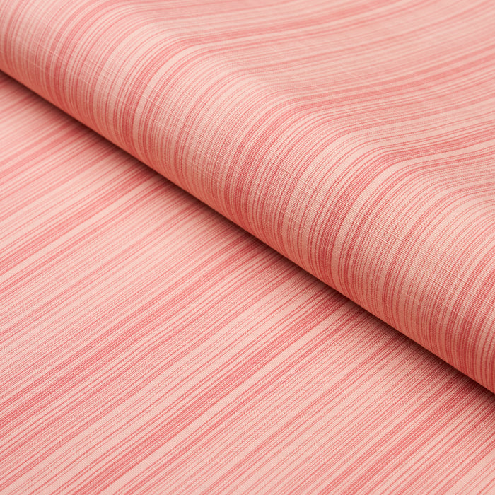 Schumacher Gracie Solid Strie Faded Red Fabric Sample 83727