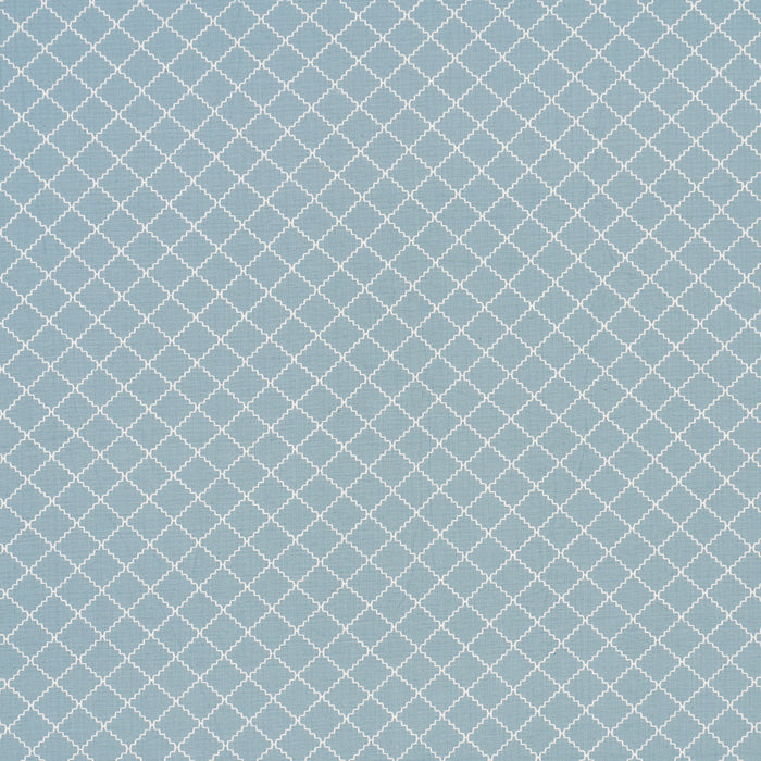 Schumacher Maggie Lattice China Blue Fabric 83760