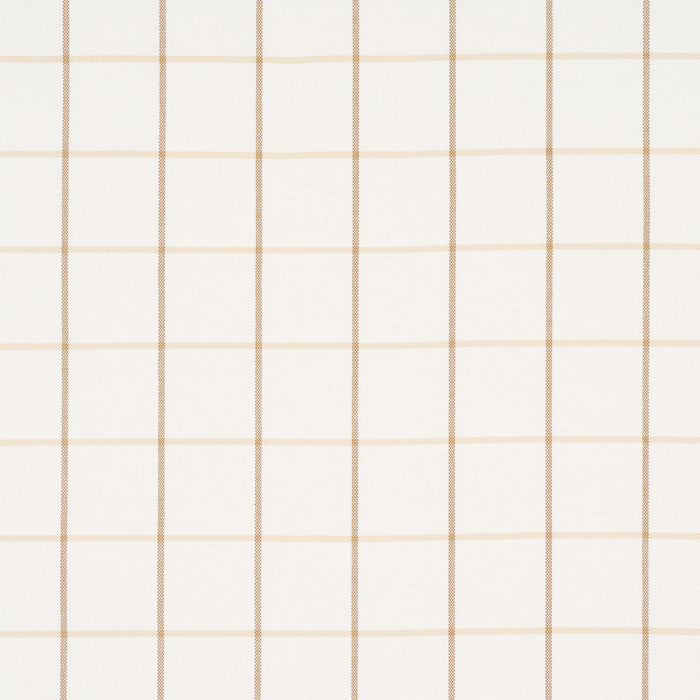 Schumacher Frannie Windowpane Neutral Fabric Sample 83781