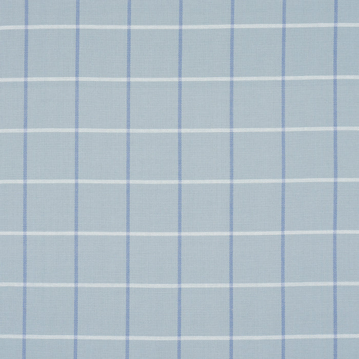 Schumacher Frannie Windowpane China Blue Fabric Sample 83782