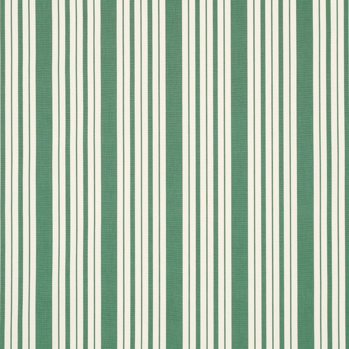 Schumacher Markie Stripe Emerald Fabric Sample 83804