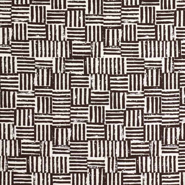 Schumacher Patchwork Cacao Fabric Sample 83820