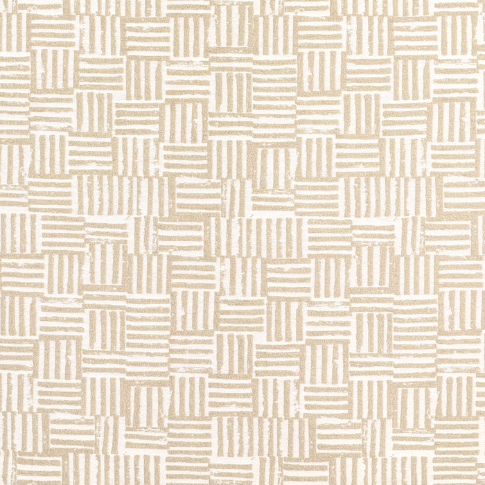 Schumacher Patchwork Sand Fabric 83821