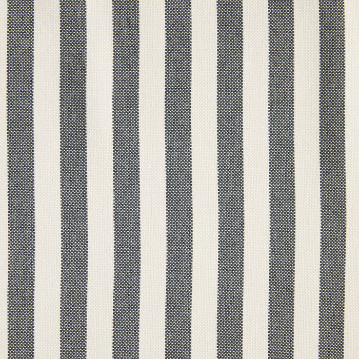 Schumacher Even Stripe Charcoal Fabric 83840
