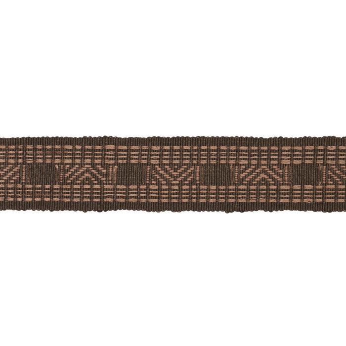Schumacher Nael Linen Cotton Tape Cedar Brown Trim 83982