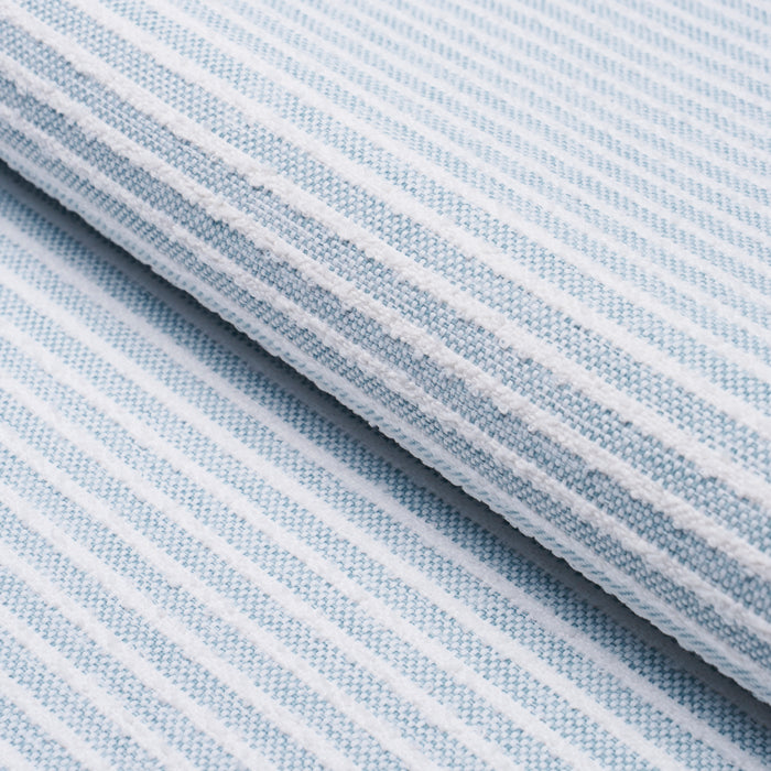 Schumacher Boucle Stripe Indoor/Outdoor Chambray Fabric 84260