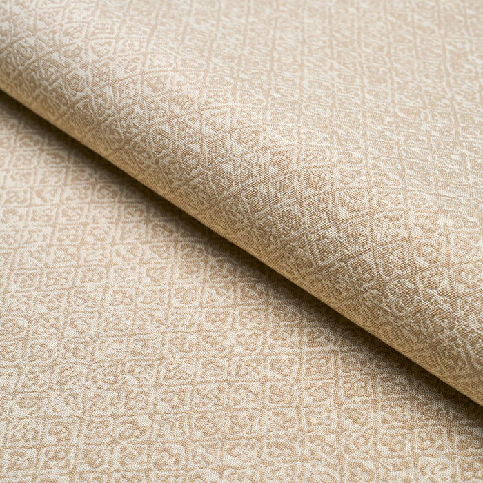 Schumacher Sarong Weave Indoor/Outdoor White Sand Fabric Sample 84300