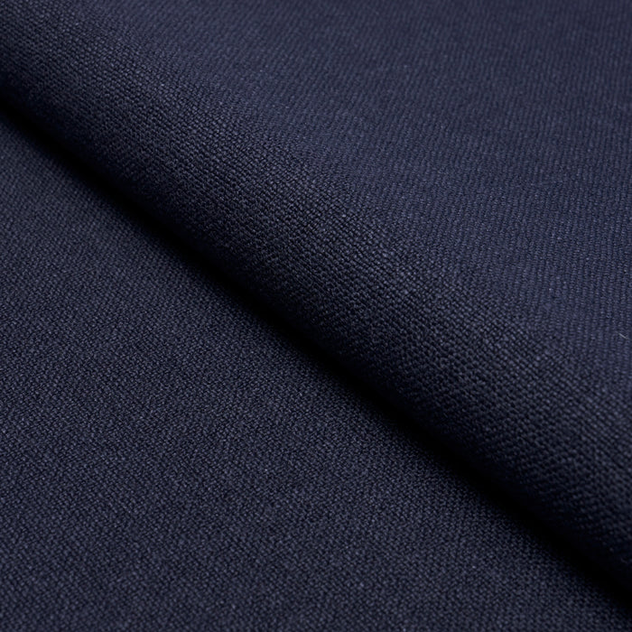 Schumacher Lars Rustic Linen Navy Fabric 84492