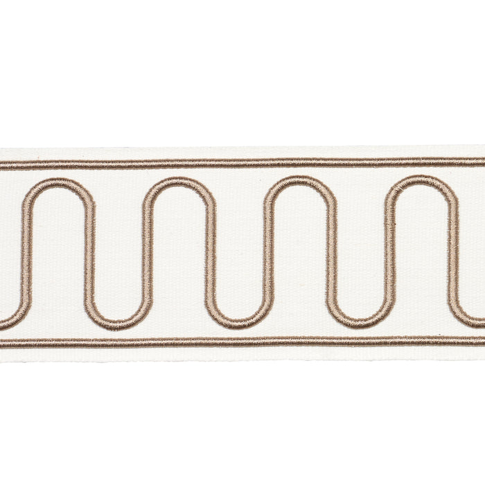 Schumacher Royere Scroll Ivory Trim 84623