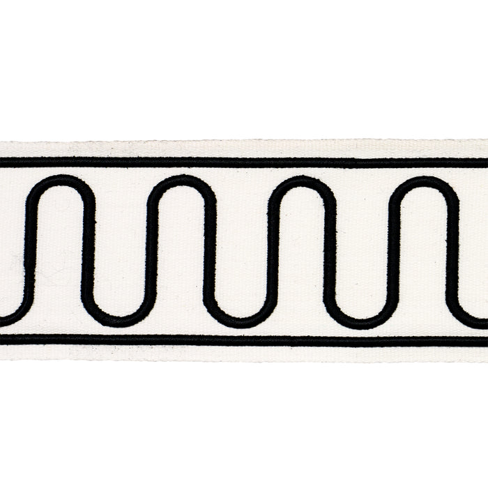 Schumacher Royere Scroll Black Trim 84624