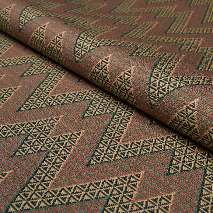 Schumacher Alpine Peaks Chevron Terracotta Desert Fabric Schumacher 84970