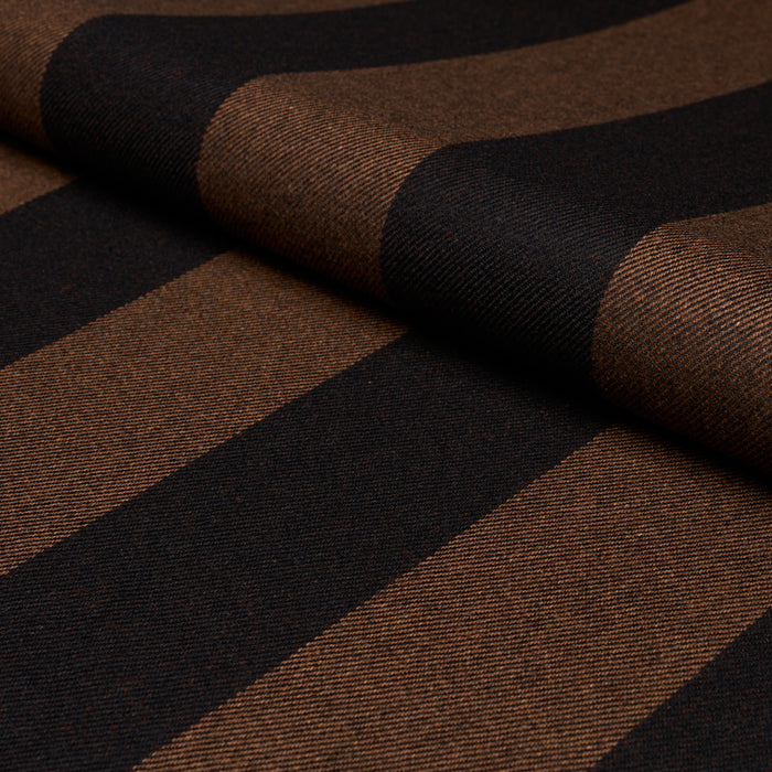 Schumacher Hemlock Stripe Java Fabric Schumacher 85041