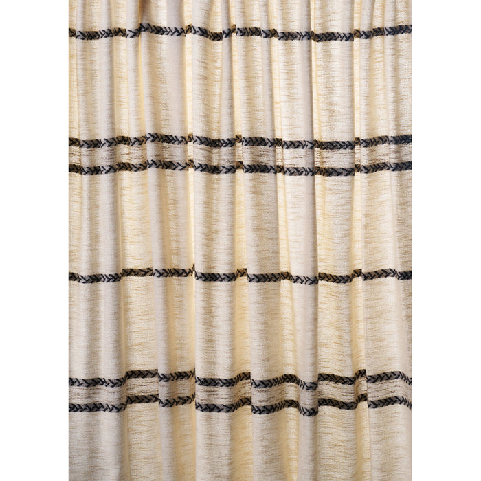 Schumacher Plains Stripe Casement Graphite Fabric Schumacher 85051