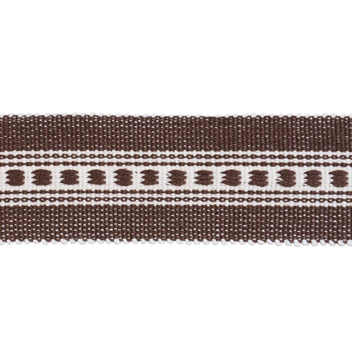 Schumacher Lubeck Tape Narrow Brown Trim 85172