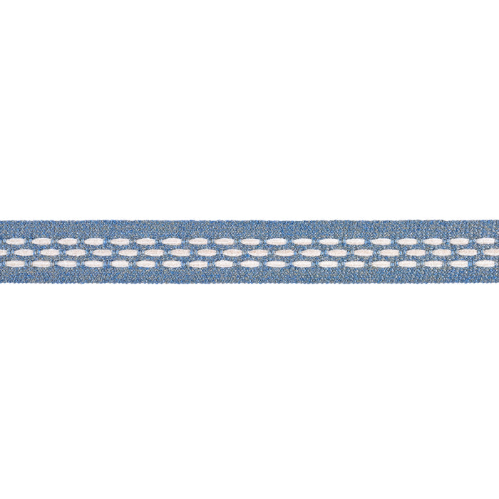 Schumacher Portola Tape Narrow Indoor/Outdoor Sky Trim 85180