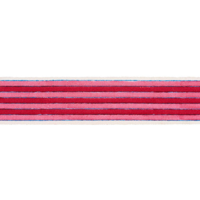 Schumacher Arya Stripe Hand Block Trim Pink Trim Schumacher 85430