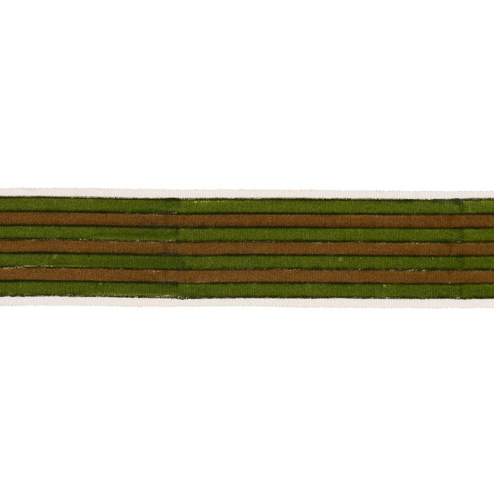 Schumacher Arya Stripe Hand Block Trim Green Trim Schumacher 85432