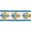 Schumacher Poppy Hand Block Trim Blue Trim Sample 85440