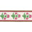 Schumacher Poppy Hand Block Trim Pink Trim Sample 85441