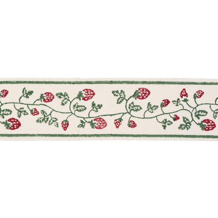 Schumacher Strawberry Trail Hand Block Trim Dark Green Trim Schumacher 85460