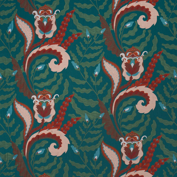 Schumacher Jaipur Fantaisie Turquoise Fabric 85490