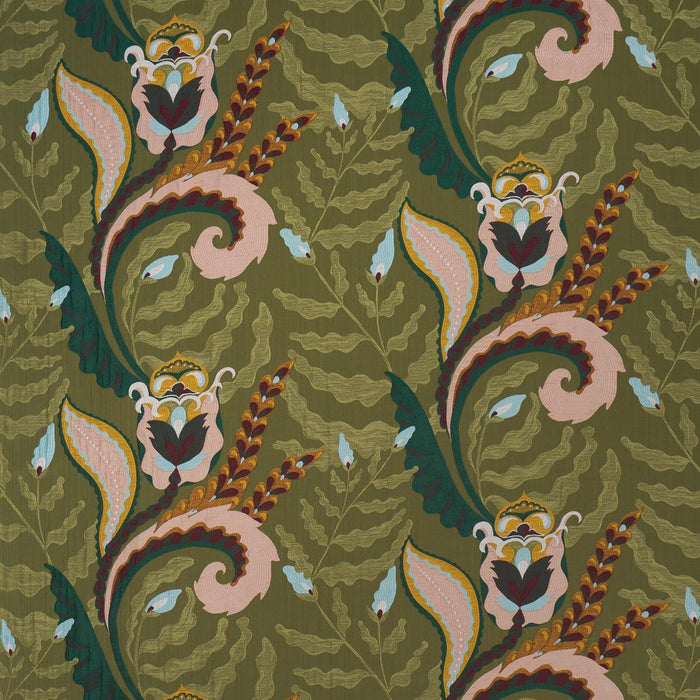 Schumacher Jaipur Fantaisie Moss Fabric 85491