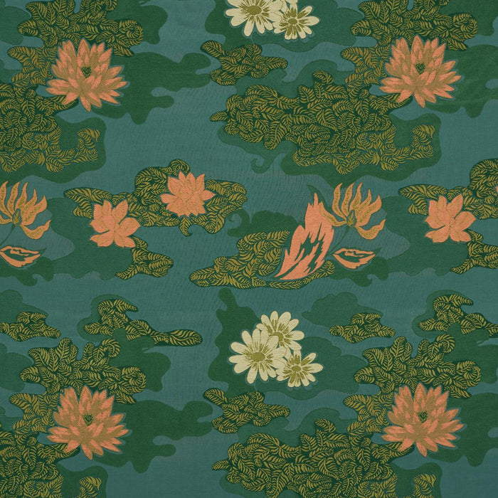 Schumacher Lian Dream Turquoise Fabric 85500