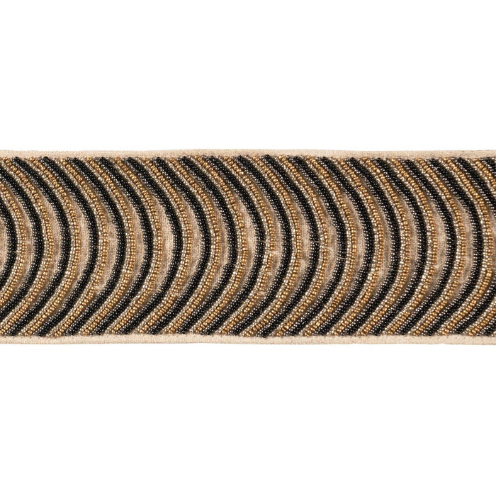 Schumacher Ziegfeld Hand Beaded Tape Ebony Trim Sample 85570