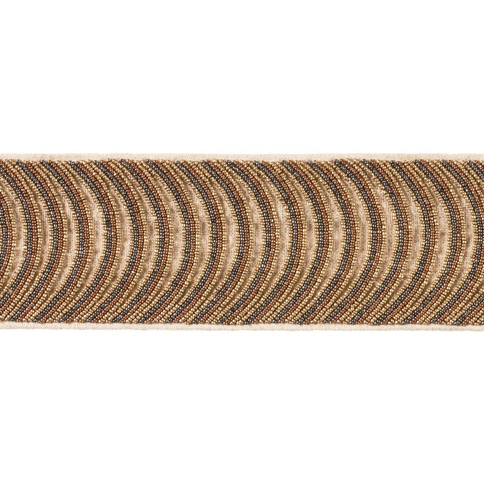 Schumacher Ziegfeld Hand Beaded Tape Gilt Trim Sample 85571